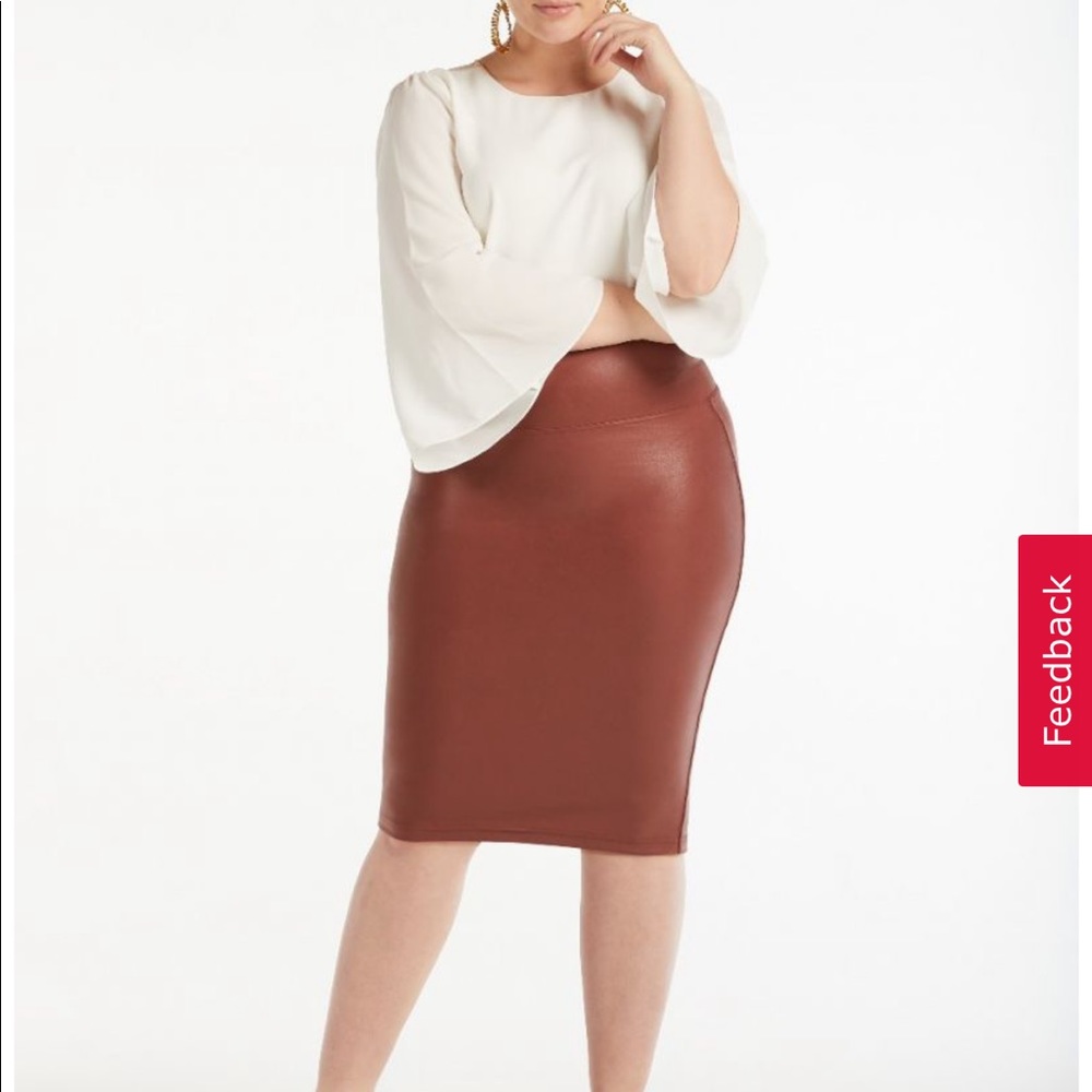 Spanx Faux leather pencil skirt